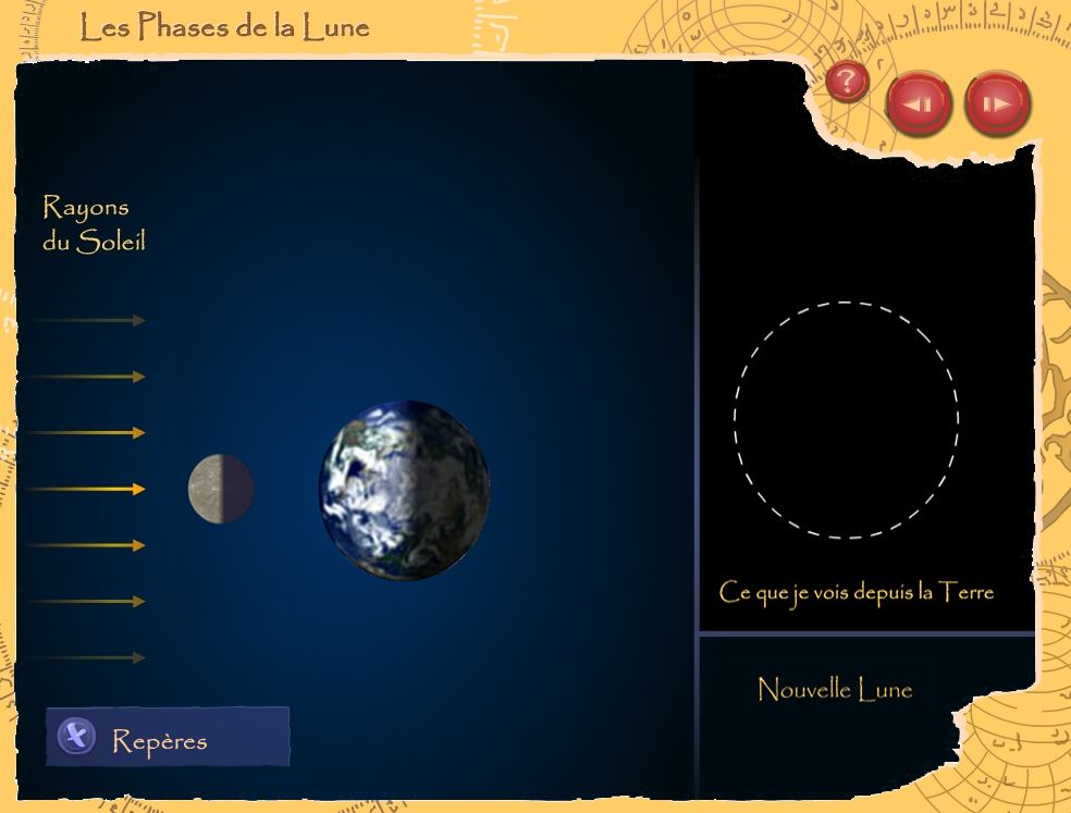 Animation les phases de la lune